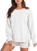 Solid Oversized Sweatshirt Crew Neck Long Sleeve - Magellan Fashion Shop