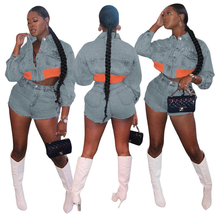 Women's Tight Denim Casual Stretch Suit - Magellan Fashion Shop