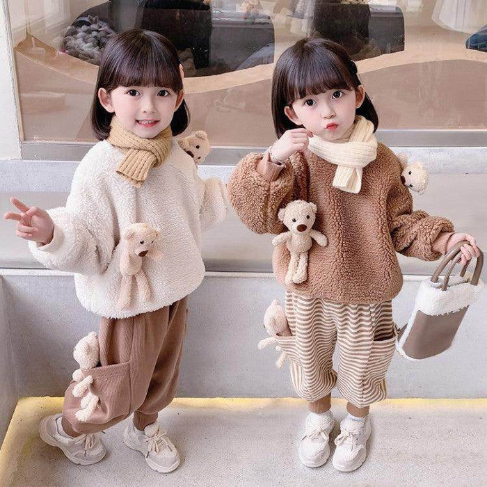 Two-piece Korean-style Warm Sweater For Children And Middle-aged Children - Magellan Fashion Shop