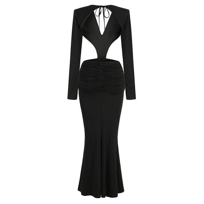 Sexy V-neck Backless Long Dress Long - Magellan Fashion Shop