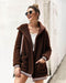 Hooded fur coat long top - Magellan Fashion Shop