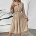 Bow Collar Lace-up Buckle Dress - Magellan Fashion Shop