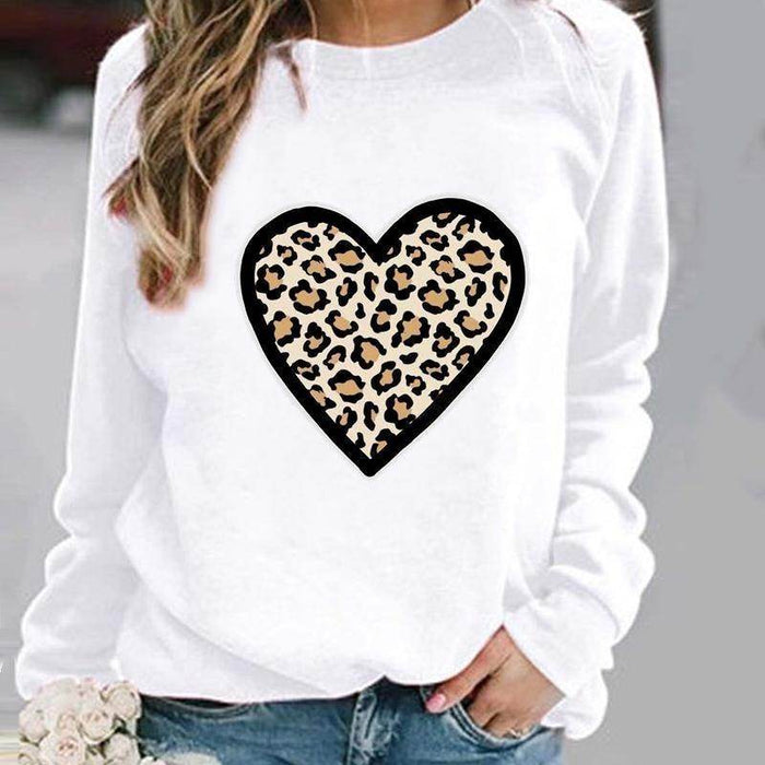 Women's Minimalist Round Neck Casual Printed Sweatshirt - Magellan Fashion Shop