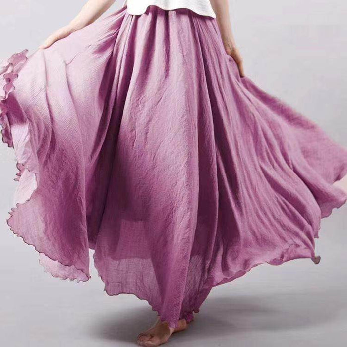 Lady Literature Plus Size Cotton And Linen Skirt - Magellan Fashion Shop