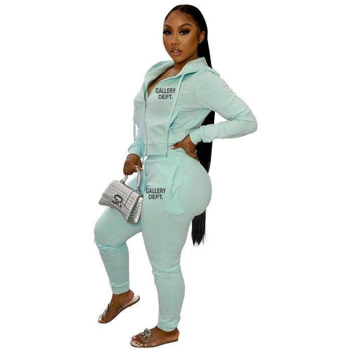 Women's Solid Color Trendy Casual Sports Suit - Magellan Fashion Shop
