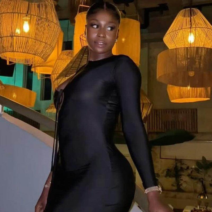 Lace-up Irregular Dress - Magellan Fashion Shop