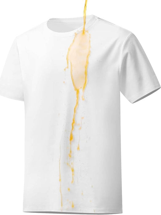 Neat White Basic Crewneck Short Sleeve Cotton Polyester Water Repellent Tee For Men - Magellan Fashion Shop