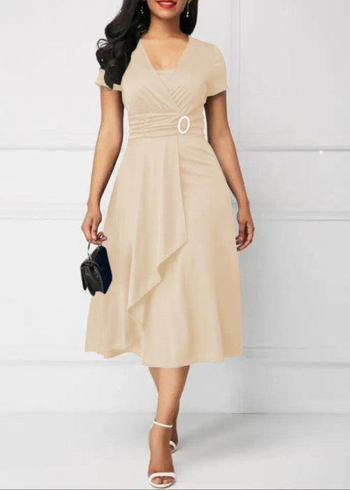 Independent Station Fashion Elegant Asymmetry Large Skirt V-neck Dress Party Evening Dress - Magellan Fashion Shop