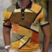 Fashion Men'S Polo Shirts 3d Splicing Plaid Printing Art Men - Magellan Fashion Shop