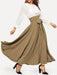 High Waist Slimming Front Lace-up A- Line Dress - Magellan Fashion Shop