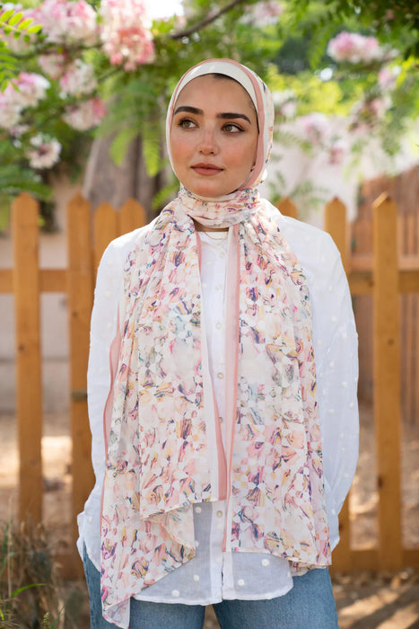 Satin Printed Hijab Printed Shawl Headscarf