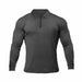 Men's fitness sports long-sleeved plain polo shirt for spring and autumn casual wear