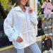 Winter Zipper Jacket Fashion Lapel Plush Cardigan Coat With Pockets Women's Clothing - Magellan Fashion Shop