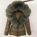 Short Women's Thickened Slim Fit Waist-tight Fur Down Jacket - Magellan Fashion Shop