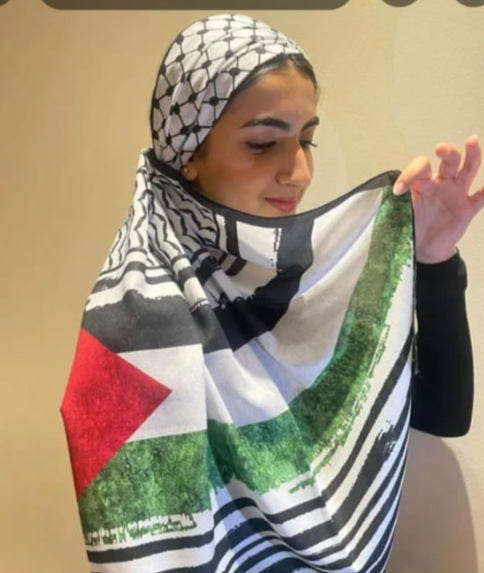 Satin Printed Hijab Printed Shawl Headscarf