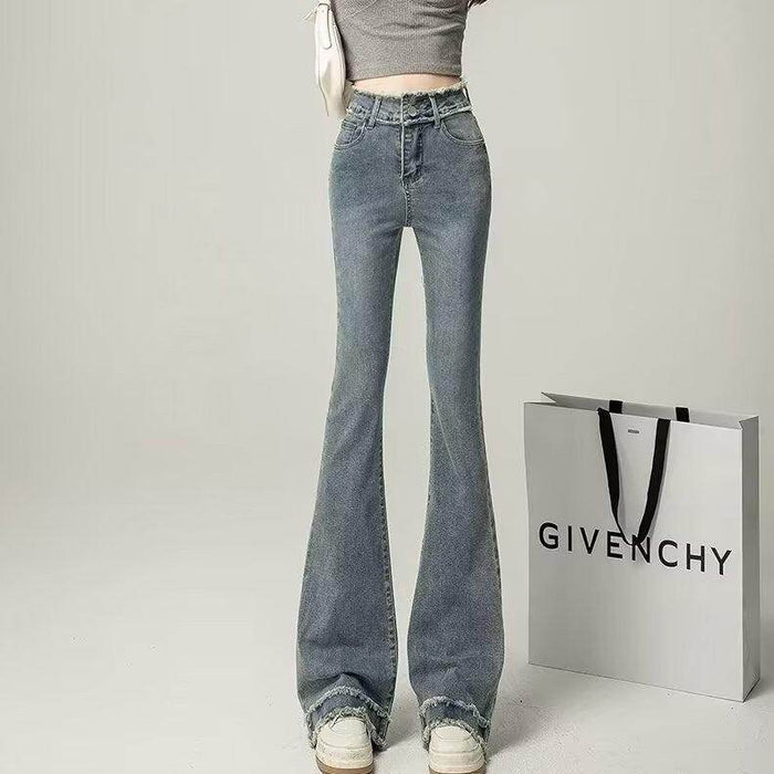 Retro Light Color Slightly Flared Jeans - Magellan Fashion Shop