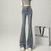 Retro Light Color Slightly Flared Jeans - Magellan Fashion Shop