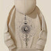 Moon Print Casual Hooded Sweatshirt - Magellan Fashion Shop