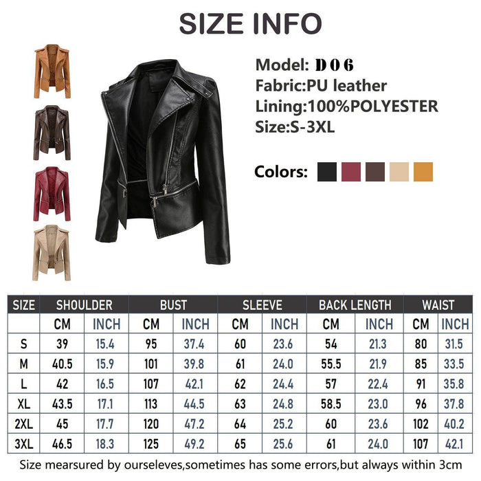 Motorcycle Leather Jacket - Magellan Fashion Shop