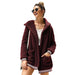 Hooded fur coat long top - Magellan Fashion Shop
