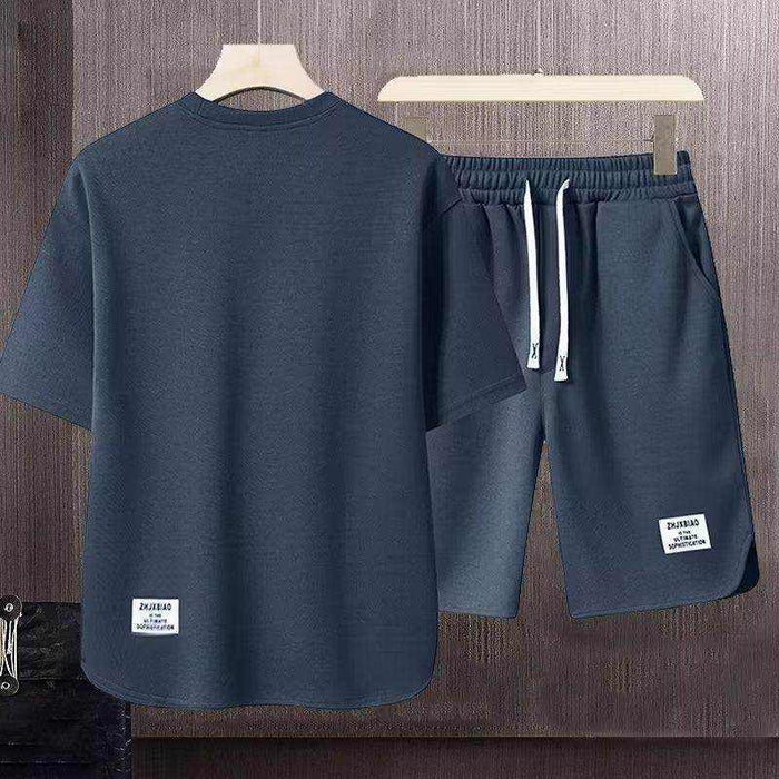 Short-sleeved T-shirt Summer Men Leisure Set Teenagers - Magellan Fashion Shop