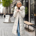 Winter Long Coat With Thickened Fur Collar Straight Slim Cotton-padded Jacket Women - Magellan Fashion Shop