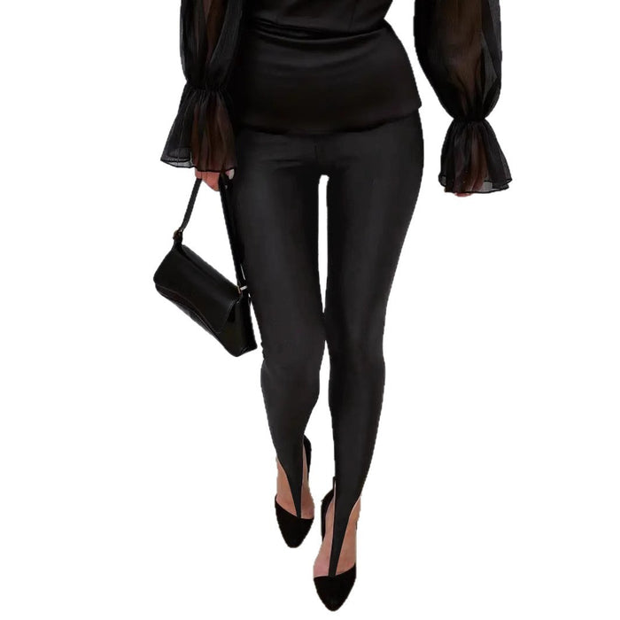 Front Step Shiny Leggings