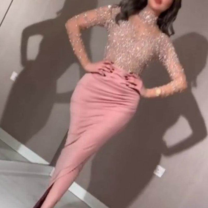 Golden bag hip ball gown dress - Magellan Fashion Shop