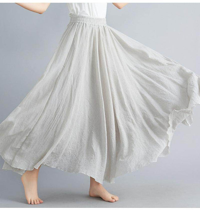 Lady Literature Plus Size Cotton And Linen Skirt - Magellan Fashion Shop