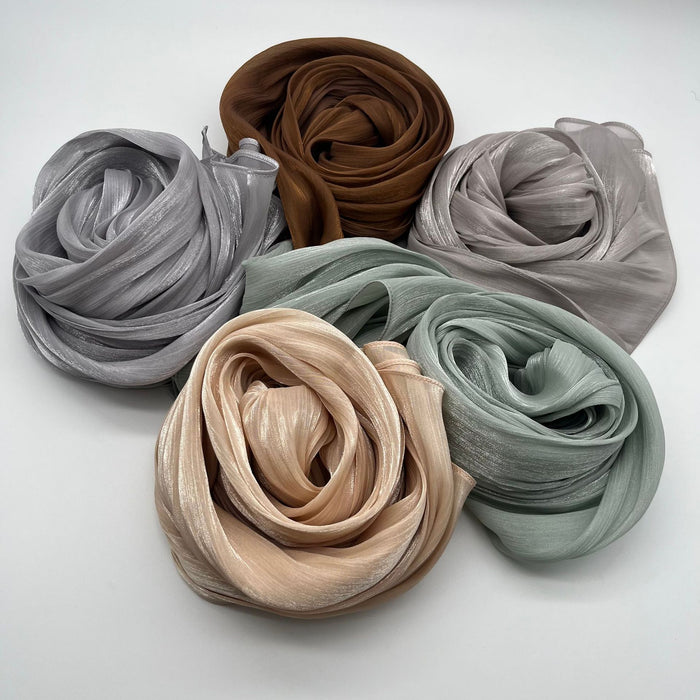 Shiny Satin Scarf Malay Scarf