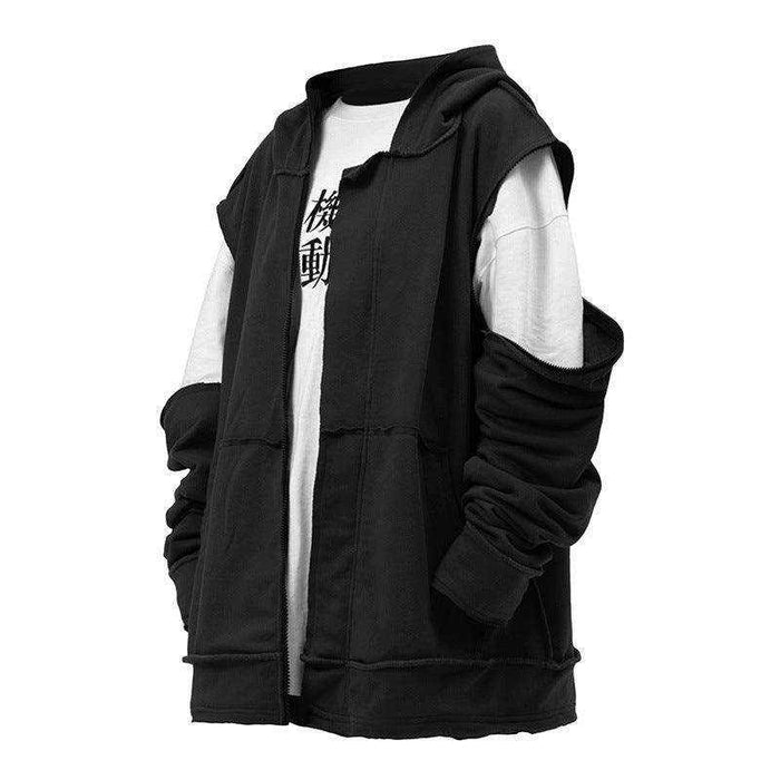 Men With Detachable Sleeves And Hooded Sweaters Are Loose - Magellan Fashion Shop