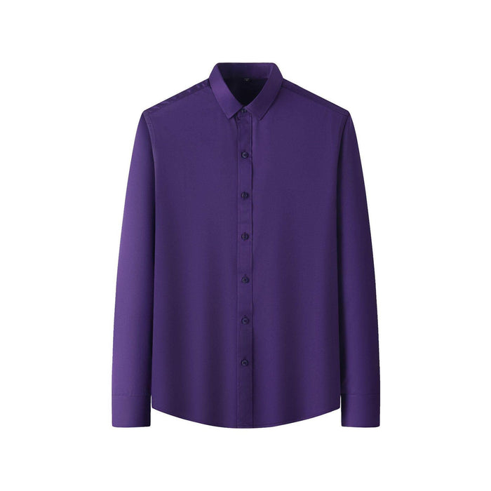 Plus Size Full Elastic Force Shirt Men's Long Sleeve - Magellan Fashion Shop