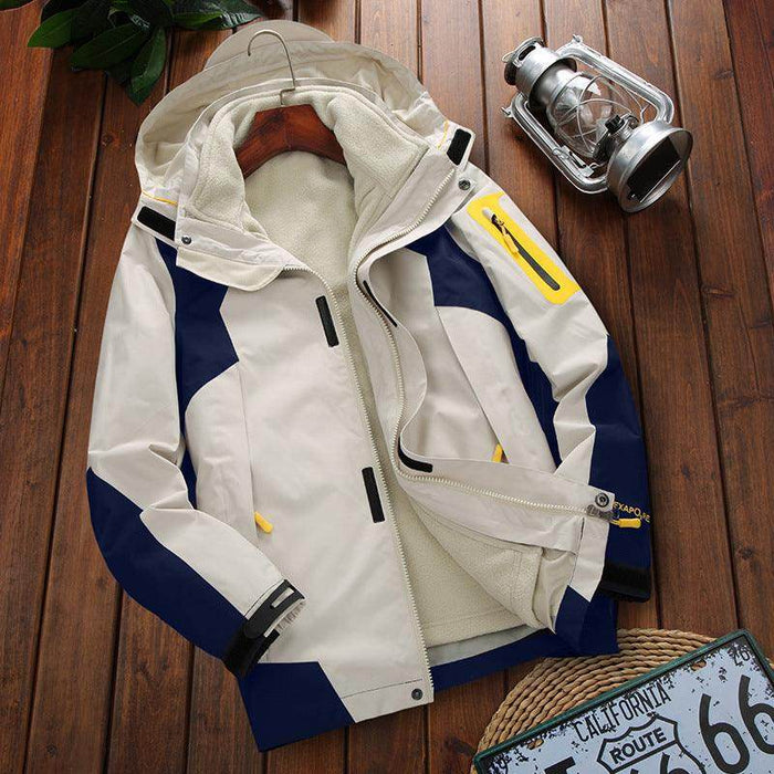 Three-in-one Outdoor Fleece Coat Thickened Mountaineering Clothing - Magellan Fashion Shop