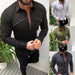 Men's Casual Cardigan Lapel Solid Color Shirt - Magellan Fashion Shop