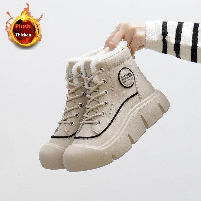 Women's High-top Velvet Warm Cotton Shoes Platform Snow Boots - Magellan Fashion Shop