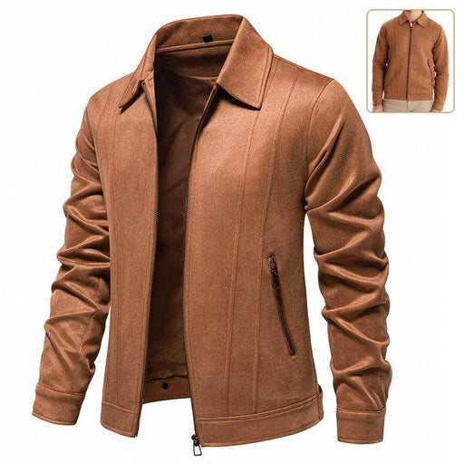 Men's Autumn And Winter Solid Suede Coat Men's - Magellan Fashion Shop