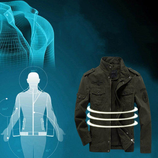 New Washed Men's Flying Stand Collar Men's Clothing Jacket - Magellan Fashion Shop