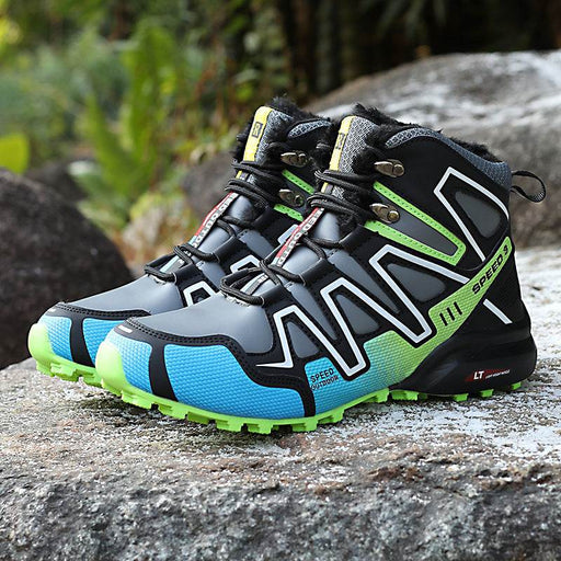 Winter Outdoors Snow Boots High-top Velvet Thermal Off-road Thickened Lightweight Mountaineering Men's Cotton Shoes - Magellan Fashion Shop