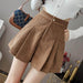 Corduroy Women's Loose New Casual Pleated Pants Skirt - Magellan Fashion Shop