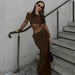Off-shoulder Mesh Hollow Dress Women - Magellan Fashion Shop
