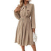Bow Collar Lace-up Buckle Dress - Magellan Fashion Shop