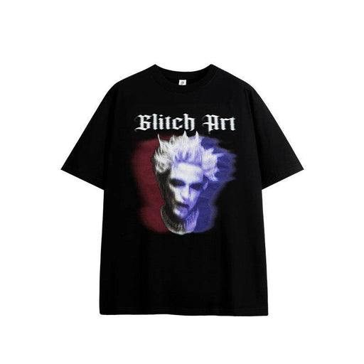 Men's Rock Portrait Printing T-shirt Loose - Magellan Fashion Shop