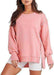 Solid Oversized Sweatshirt Crew Neck Long Sleeve - Magellan Fashion Shop