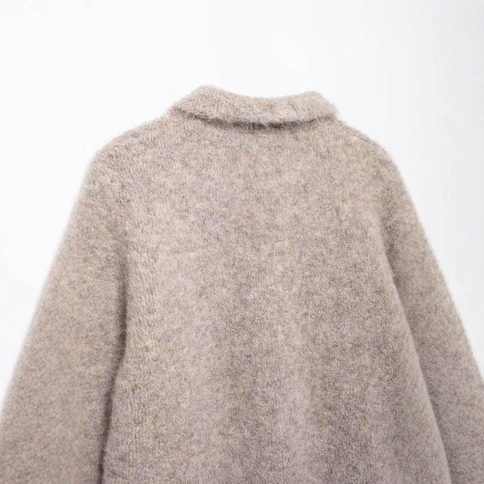 Fashionable All-match Flower-shaped Decorated Row Button Knitted Coat - Magellan Fashion Shop