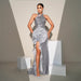 Sleeveless Cold-shoulder Banquet Sequined Sheath Dress - Magellan Fashion Shop