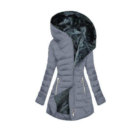 Women's Plush Hooded Mid-length - Magellan Fashion Shop