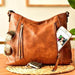 Retro Double Zipper Tassel Women's Portable Shoulder Bag - Magellan Fashion Shop