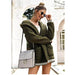 Hooded fur coat long top - Magellan Fashion Shop