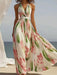 Summer New V-neck Fashion Printed Sling Long Dress - Magellan Fashion Shop