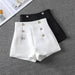 High Waist Double Breasted Design Suit Shorts - Magellan Fashion Shop